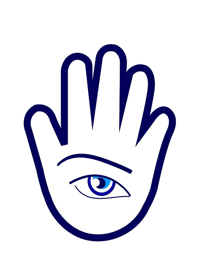 Hand of a fortune teller