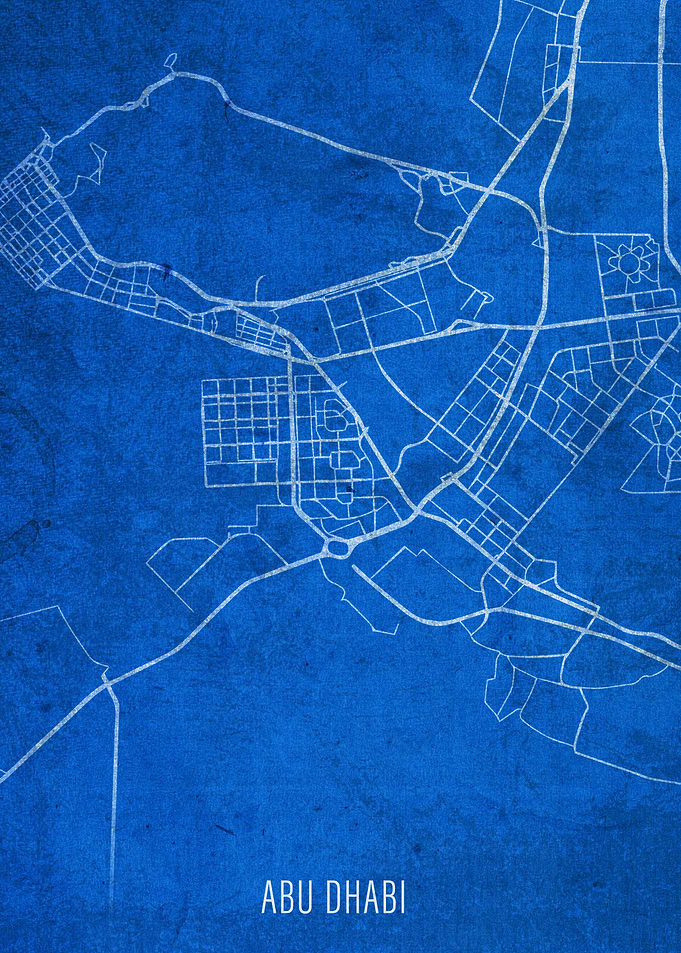 Abu Dhabi City Street Map