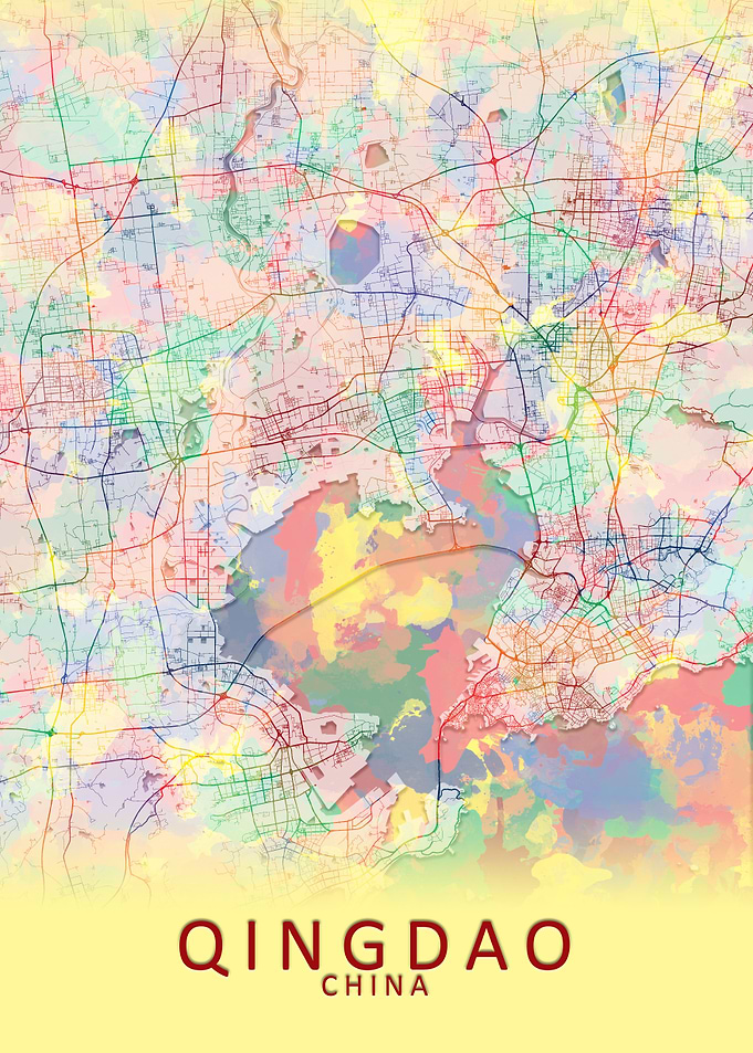Qingdao China City Map