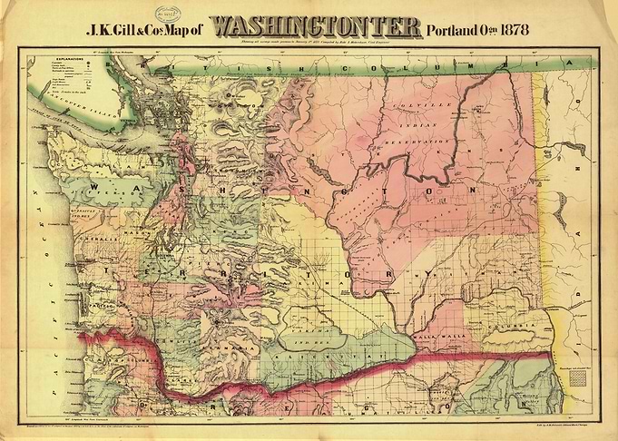 Washington Map 1878