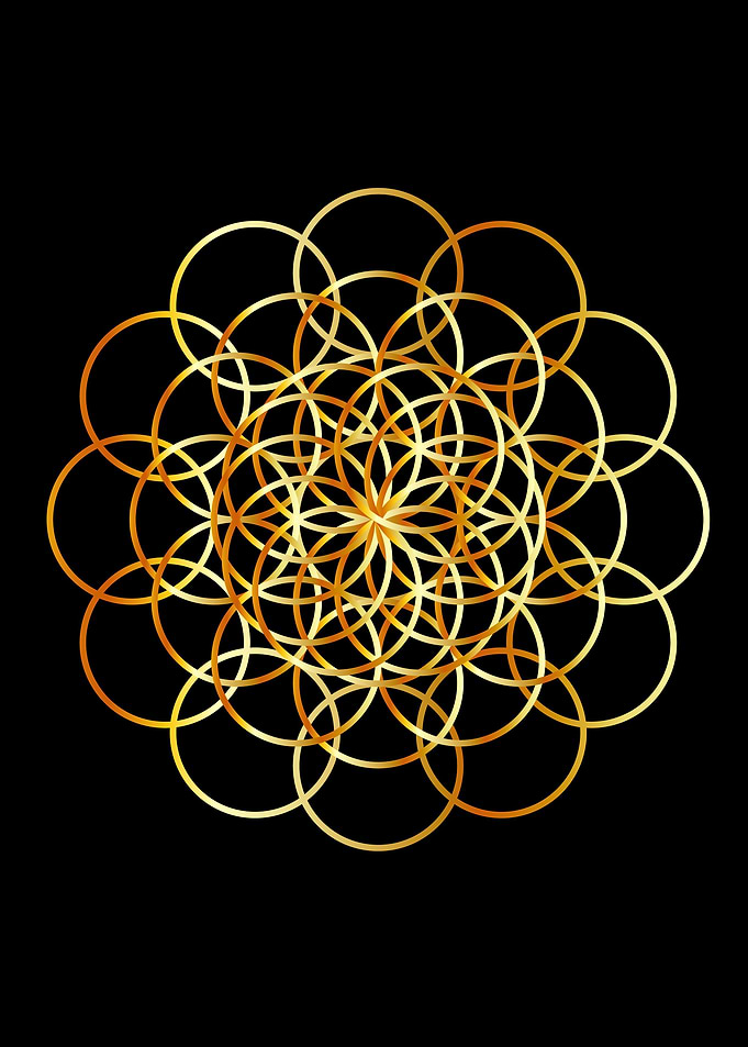 Flower of life gold