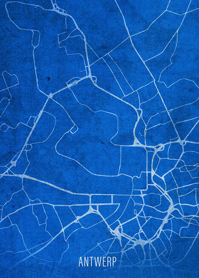 Antwerp City Street Map