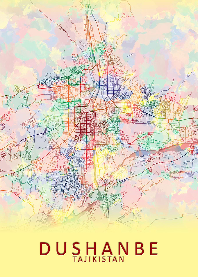 Dushanbe Tajikistan Map