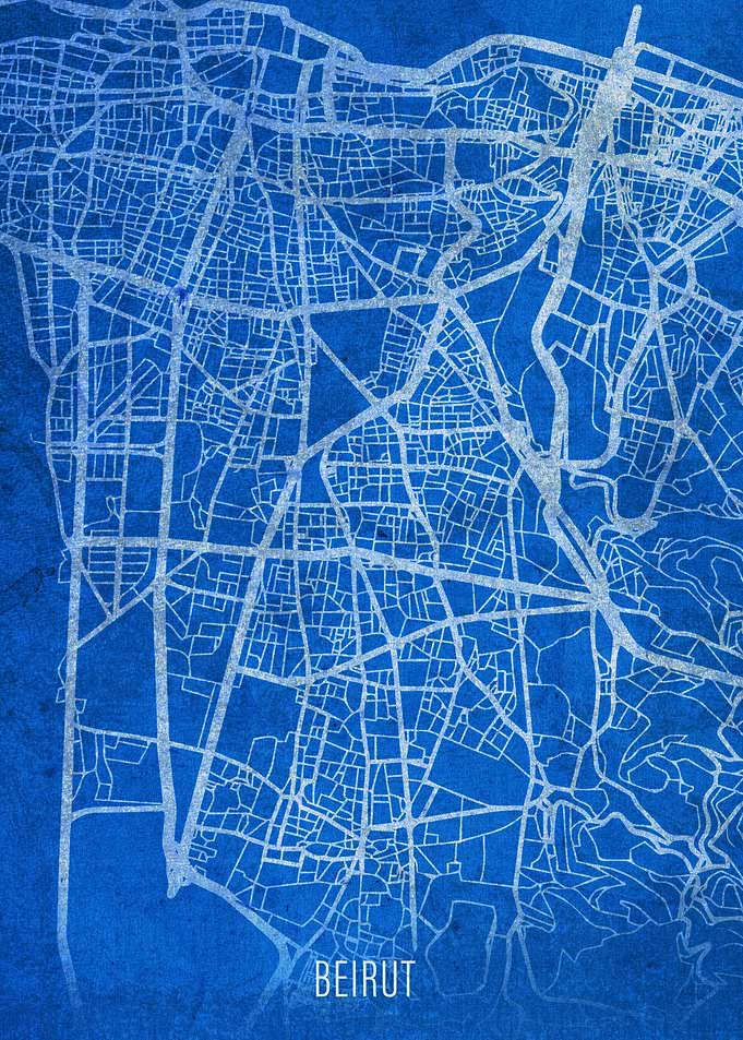 Beirut City Street Map