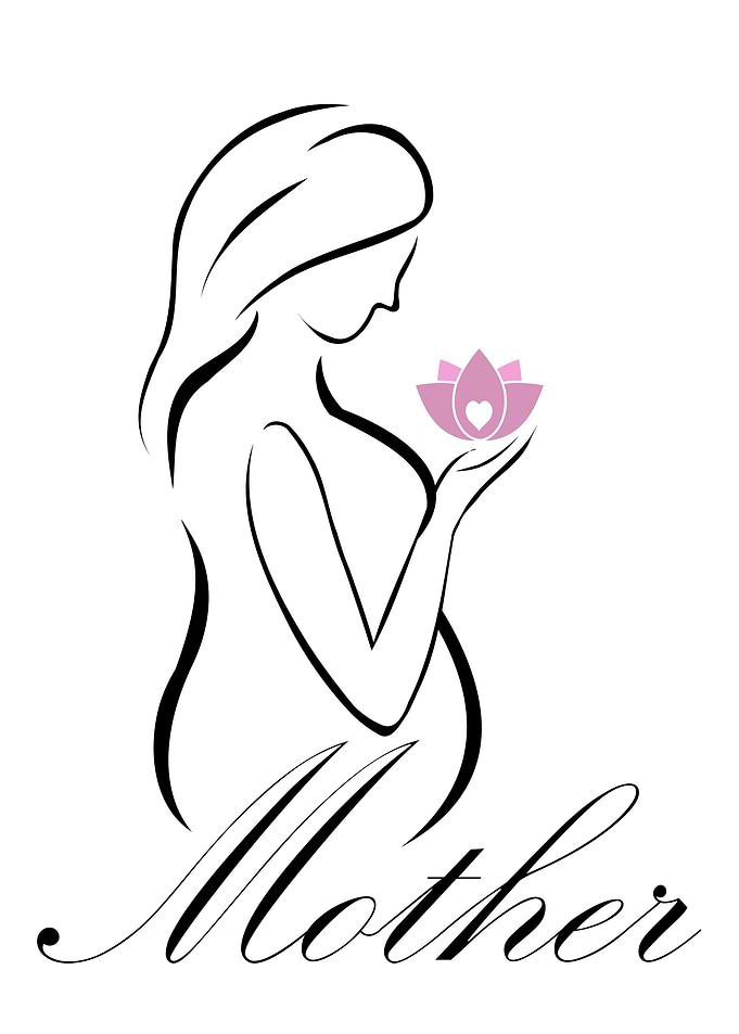 Pregnant mother with lotus