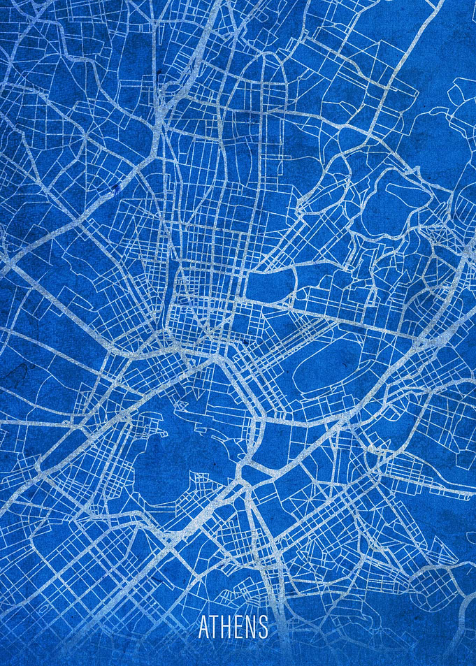Athens City Street Map
