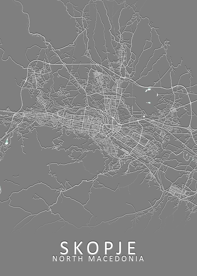 Skopje North Macedonia Map