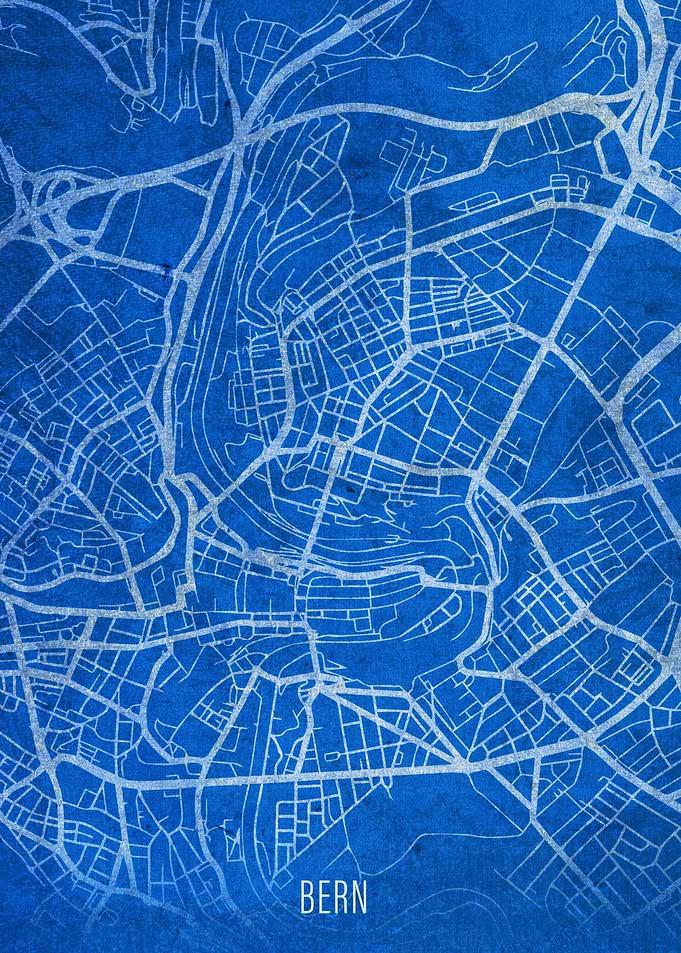 Bern City Street Map