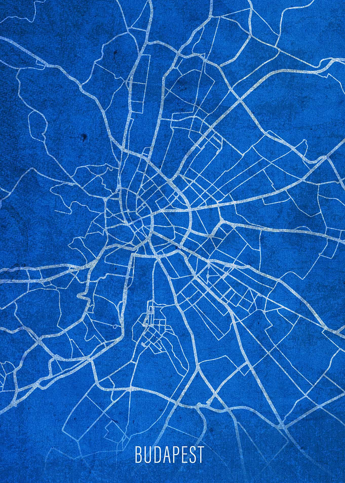 Budapest City Street Map