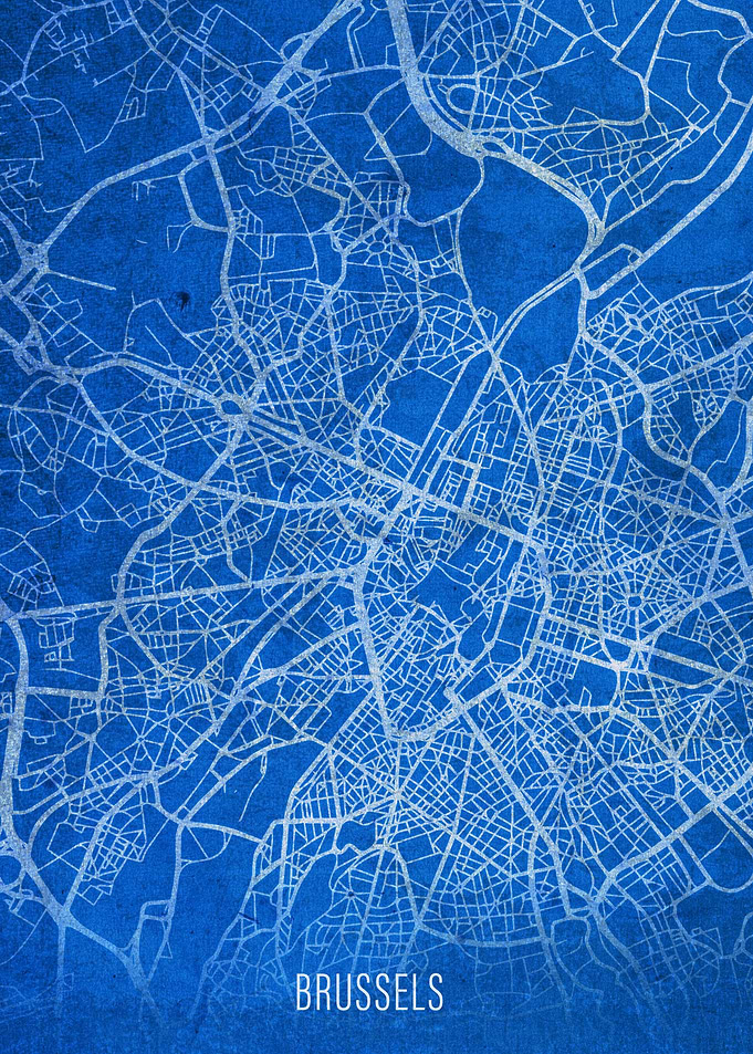 Brussels City Street Map