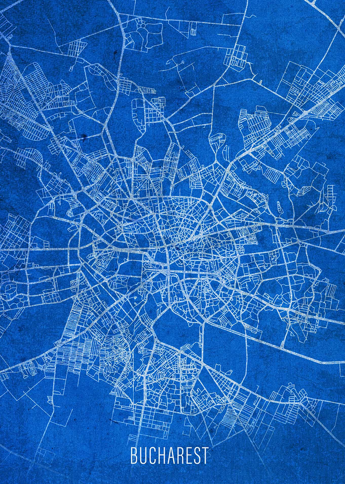 Bucharest City Street Map