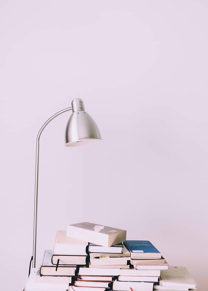 Books with lamp