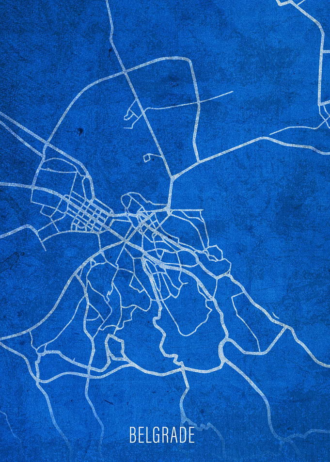 Belgrade City Street Map