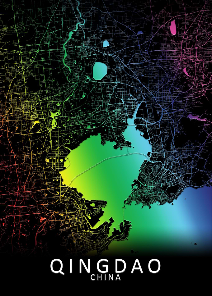 Qingdao China City Map