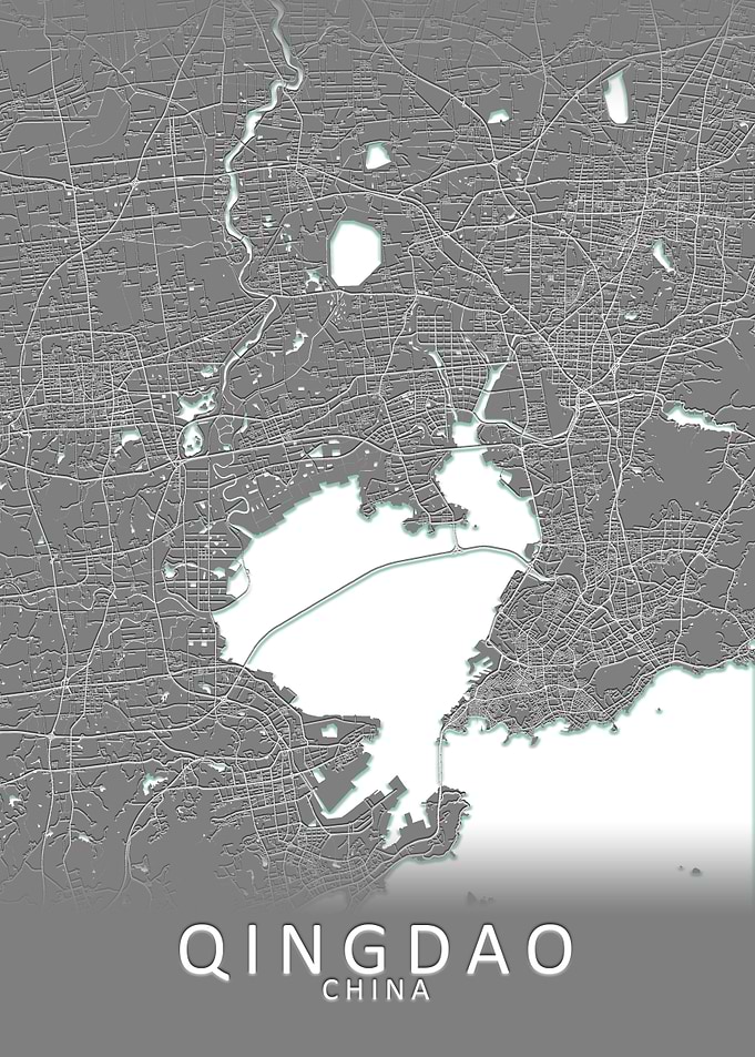 Qingdao China City Map