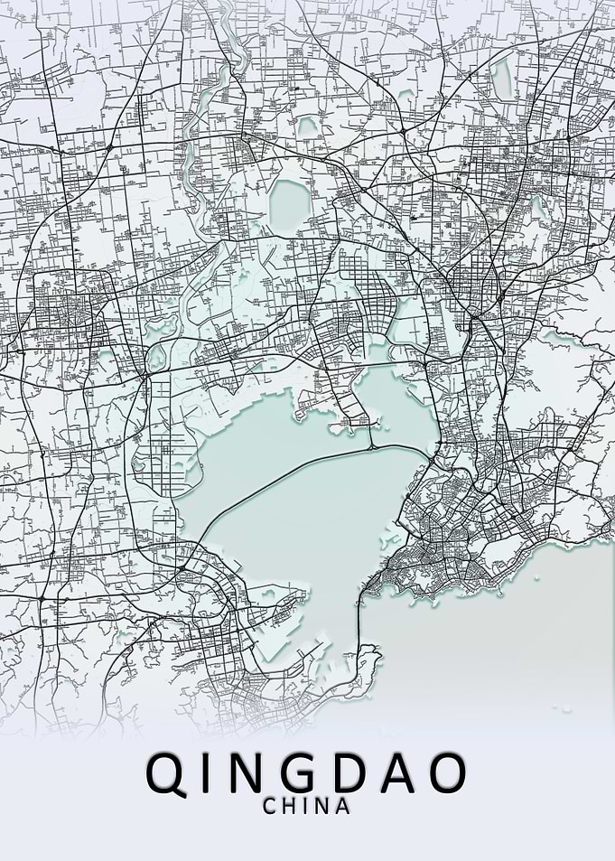 Qingdao China City Map