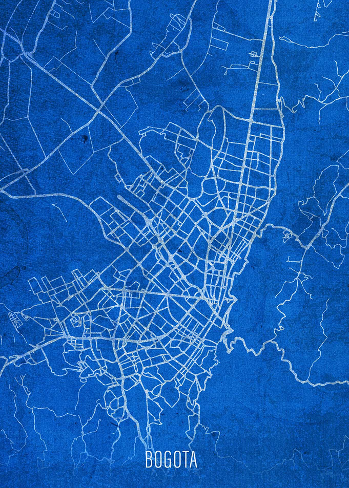 Bogota City Street Map