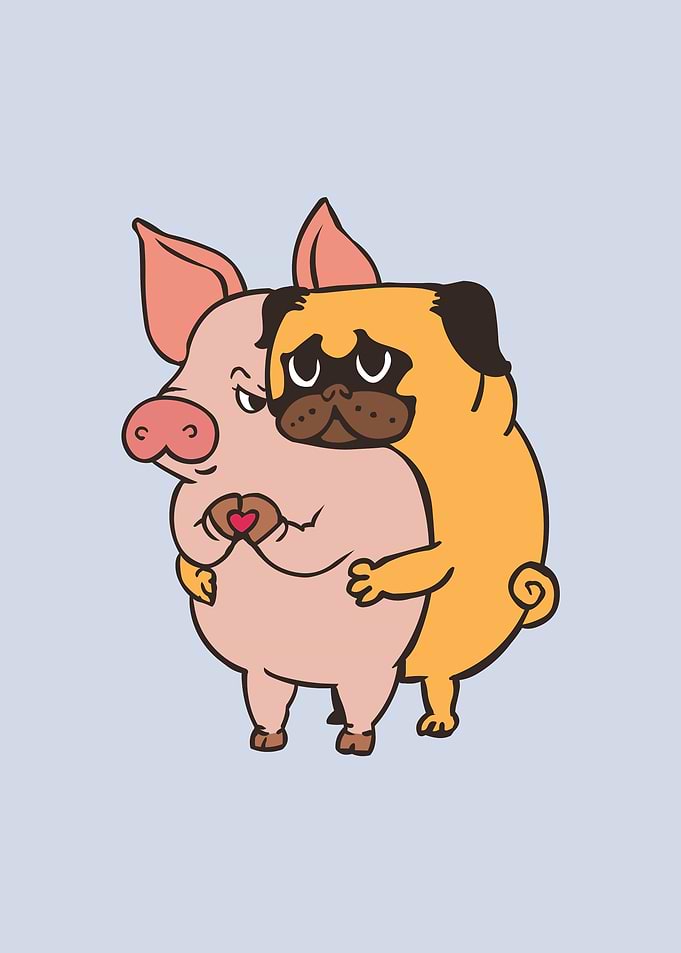 Friend Not Food Pug