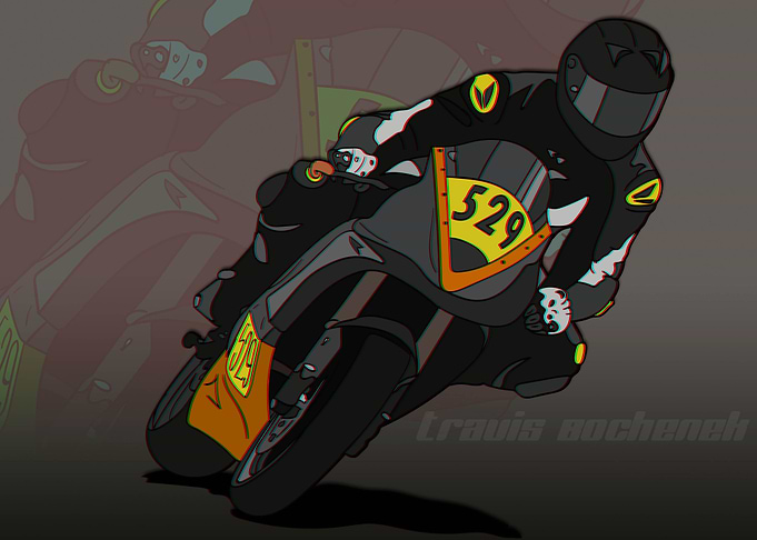 Man on motorcycle