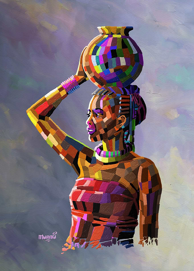 Girl Carrying Water
