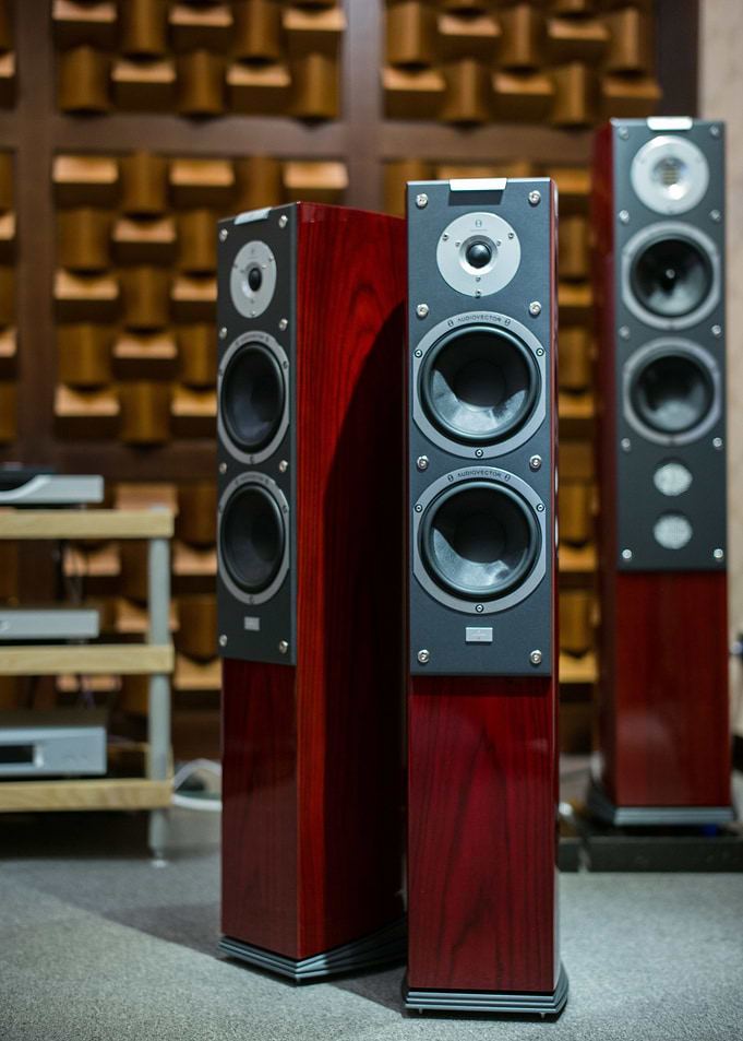 Red speakers