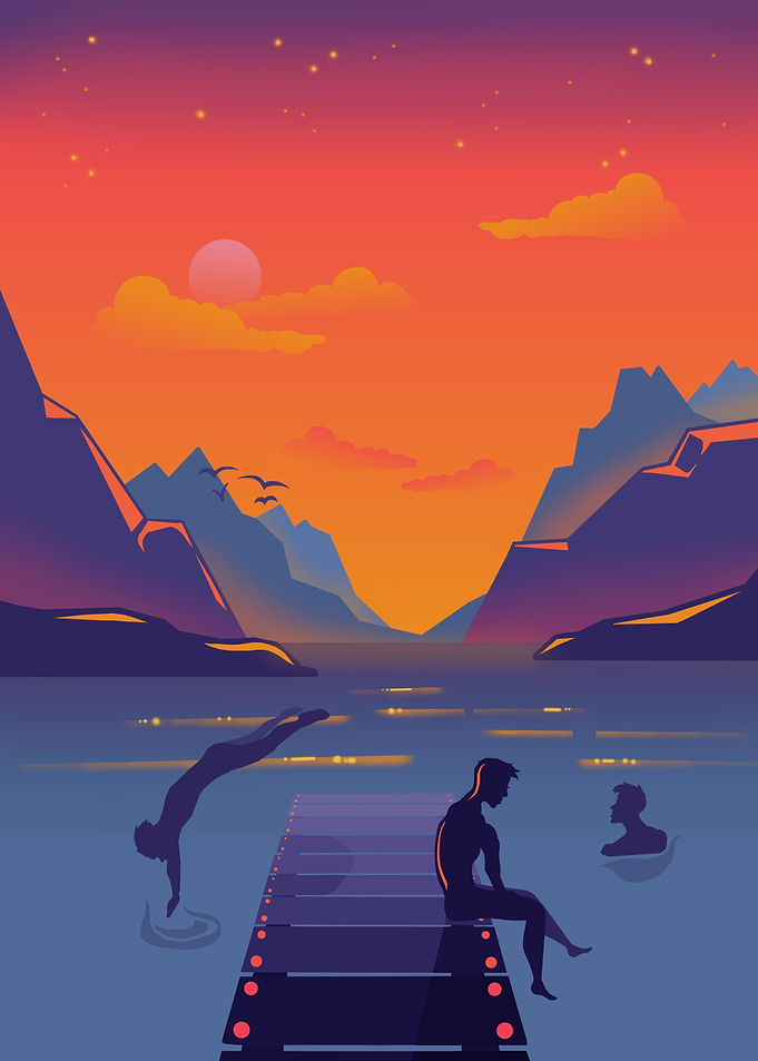 Diving at Dusk