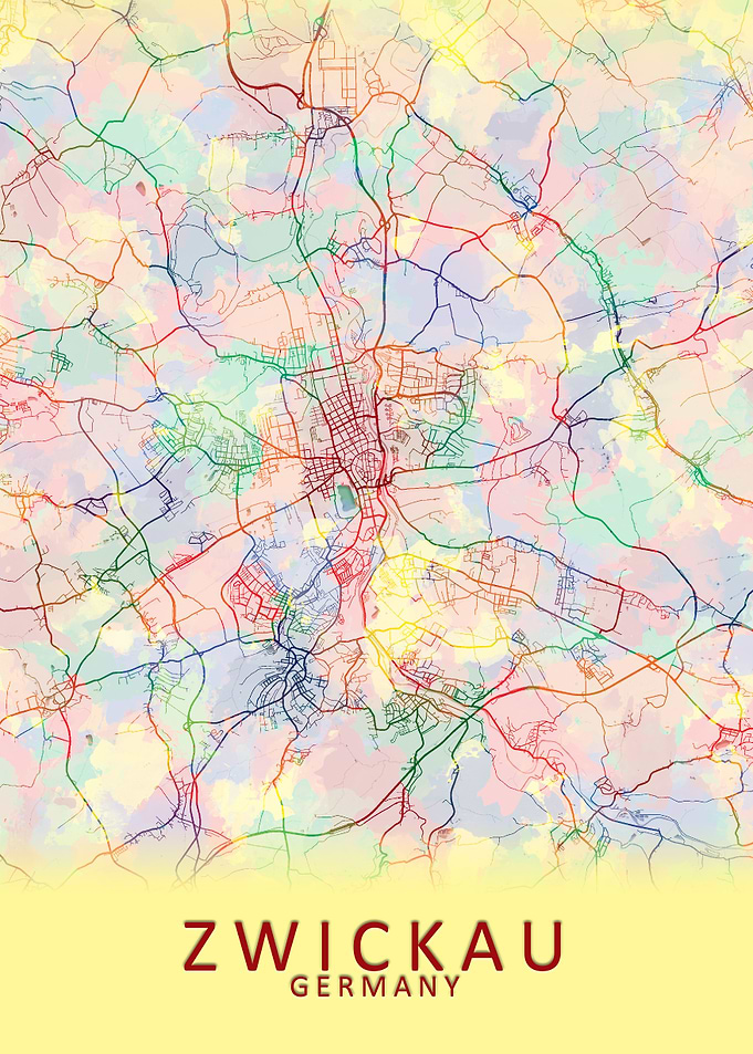 Zwickau Germany City Map