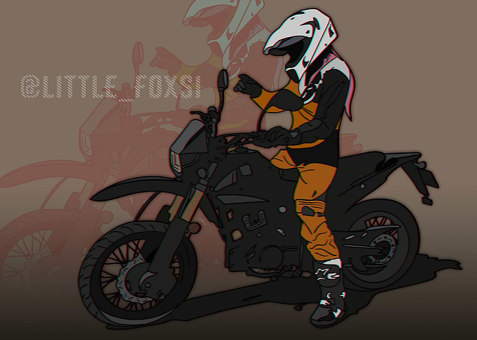 Girl on dirtbike