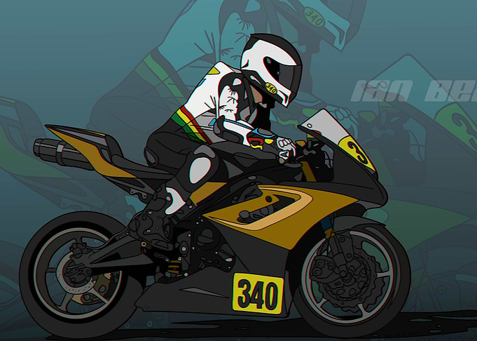 Man on motorcycle