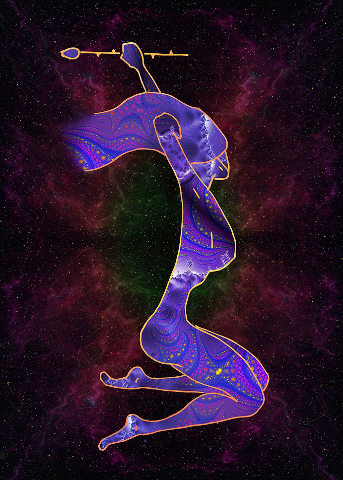 Woman Rose And Space