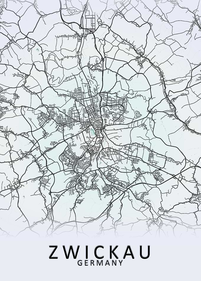 Zwickau Germany City Map