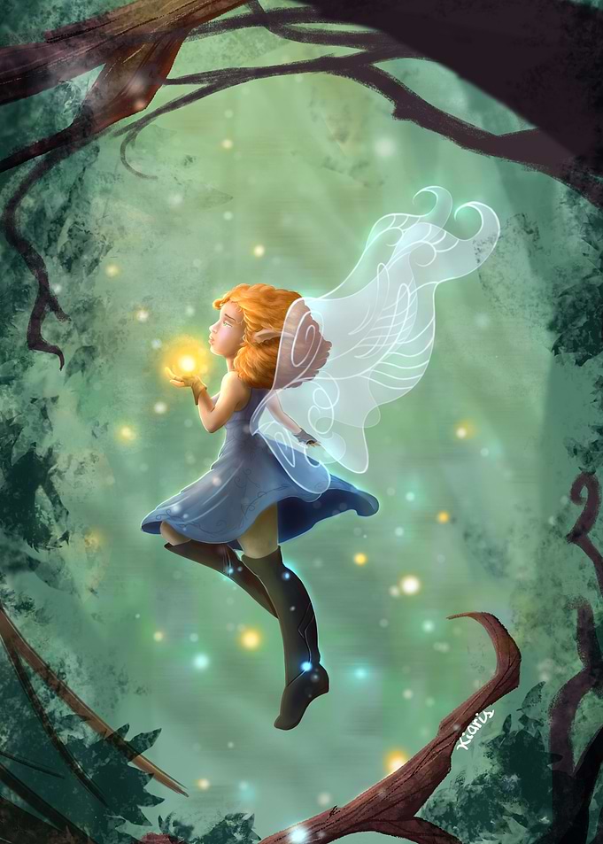 A curlys hair Fairy