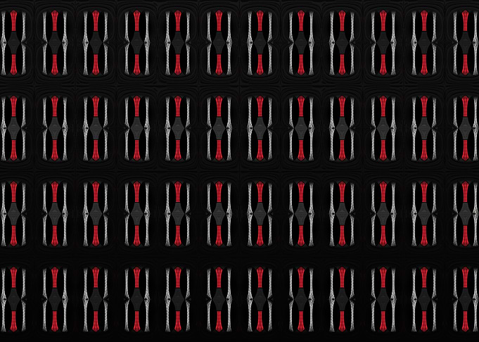 Black Red White Cage 6