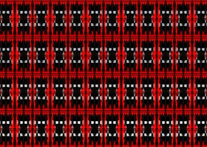 Black Red White Cage 8