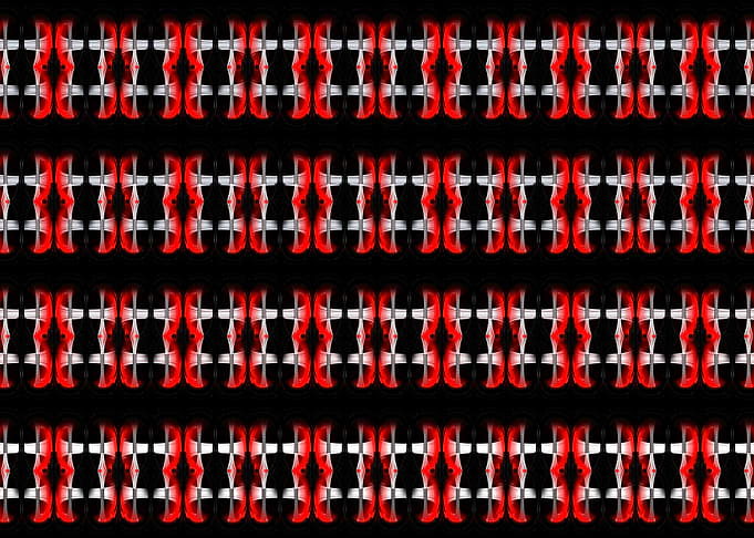 Black Red White Cage 7