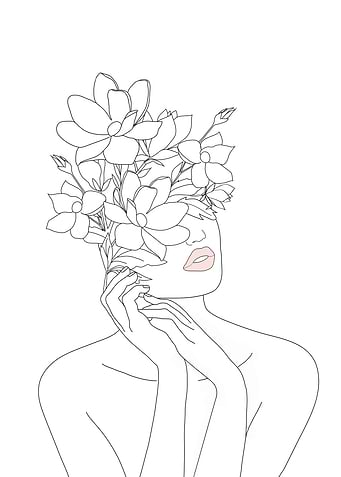 Woman with Magnolia