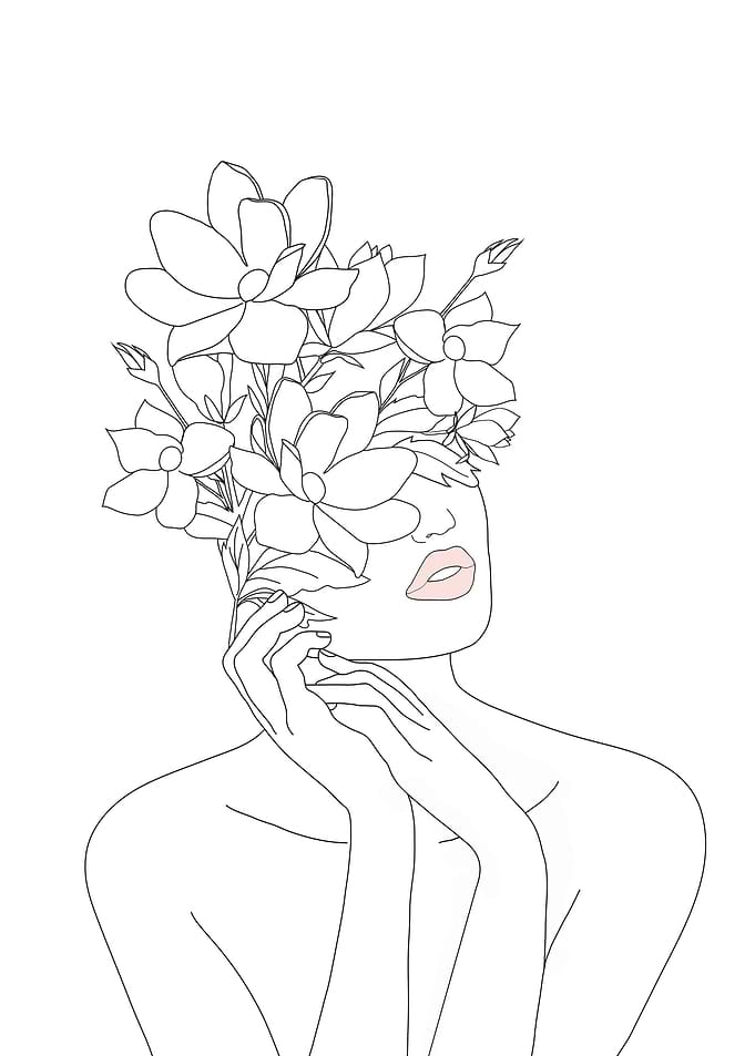 Woman with Magnolia