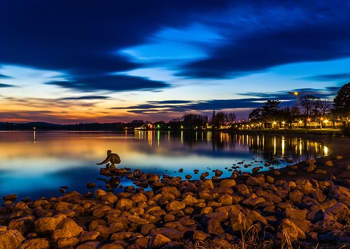 colorful blue hour