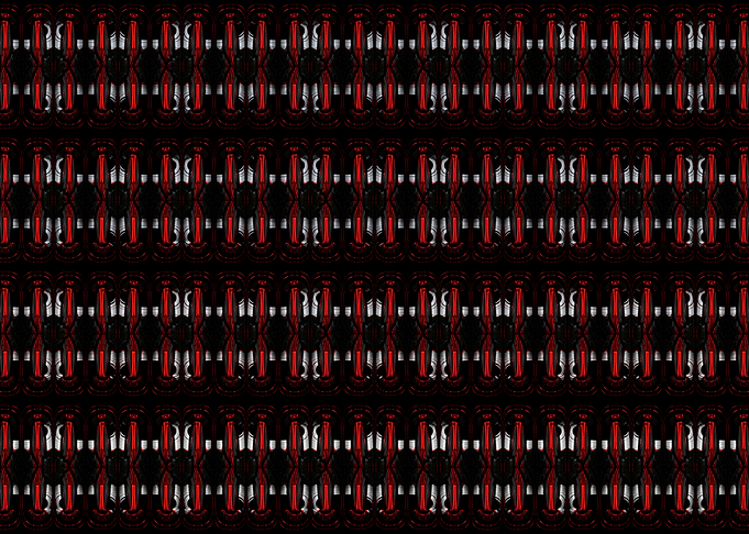 Black Red White Cage 13