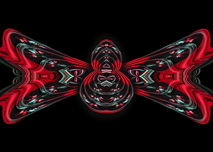 Alien Bug Butterfly Red