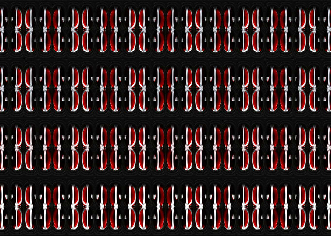 Black Red White Cage 10