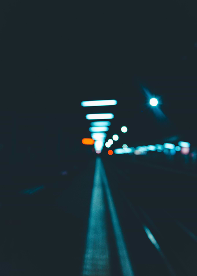 Rail Station at night