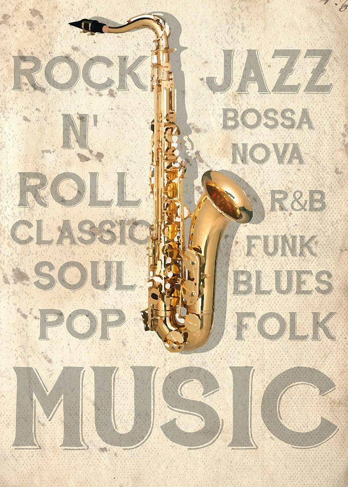 Sax Vintage Poster
