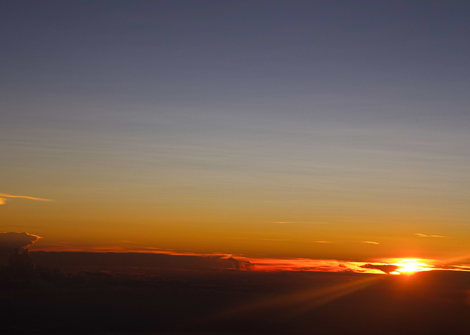 Sunset from flight