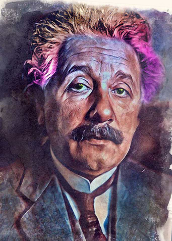 coloring on Albert Einstei