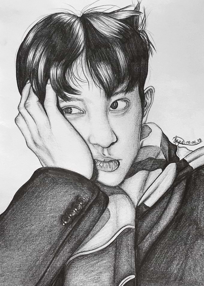 Park Chanyeol pencil art