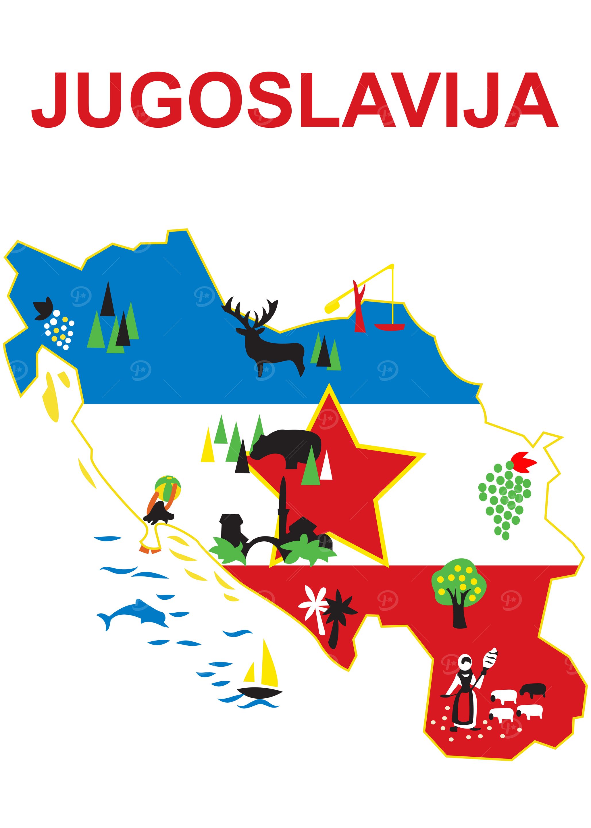 Yugoslavia tourist map