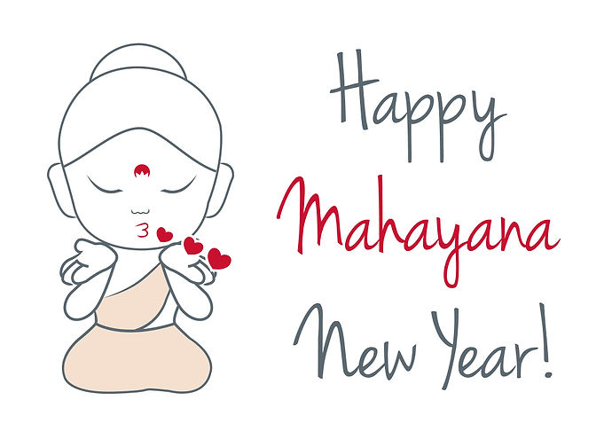 Happy mahayana new year