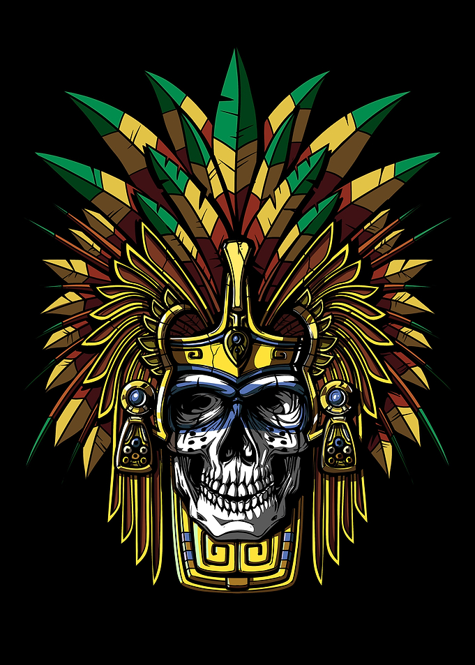 Aztec Skull Warrior Mask