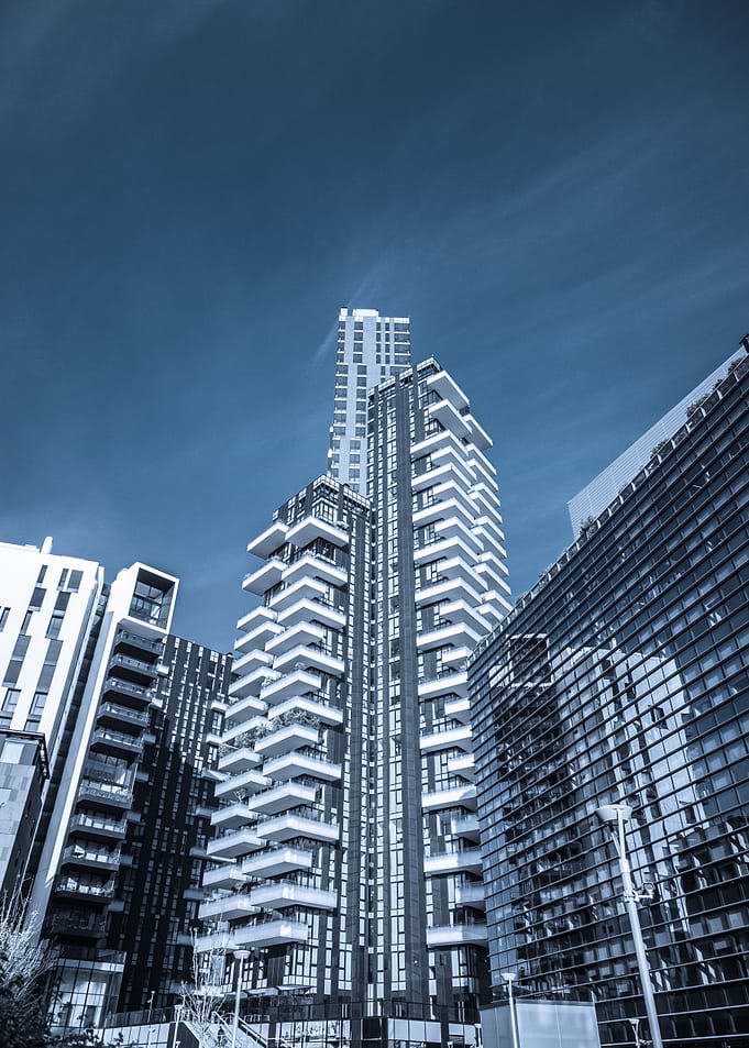 Blue view of Milan